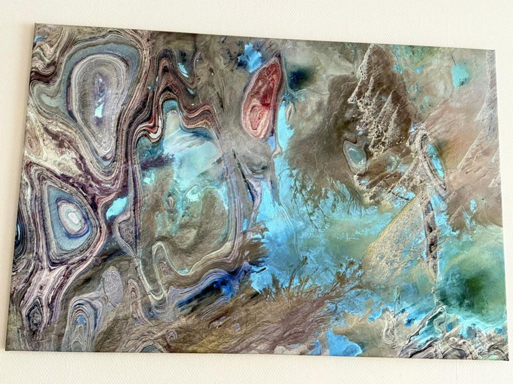 3 Abstracte Wereldkaarten: Unieke Wanddecoratie, Antiek en Kunst, Ophalen of Verzenden