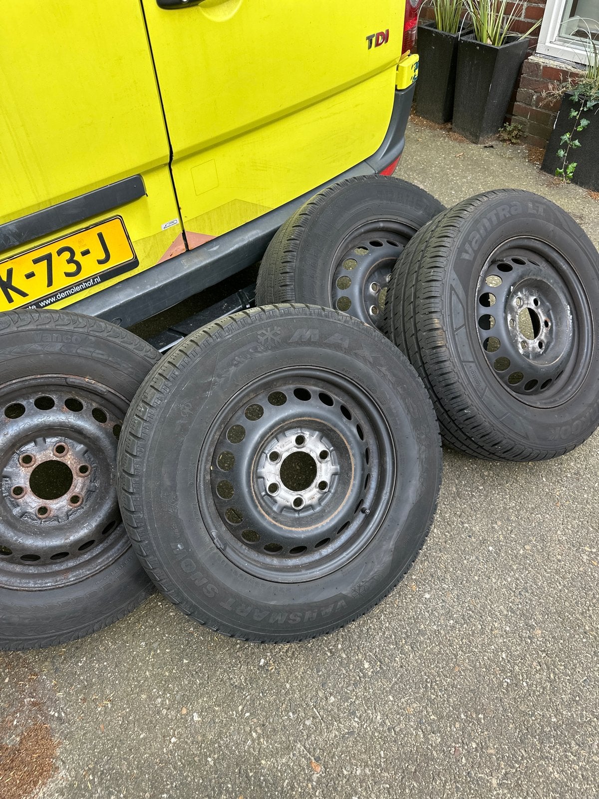 Set van 4 originele 16 inch stalen velgen Mercedes Sprinter, Auto-onderdelen, Banden en Velgen, Ophalen, Velg(en), 16 inch, Winterbanden