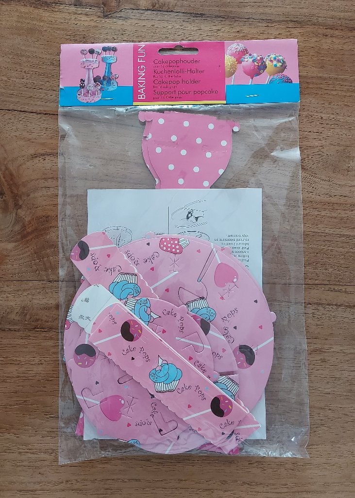 Cakepophouder roze voor 16 cakepops of lolly's, Overige typen, Nieuw, Papier/karton, Ophalen of Verzenden