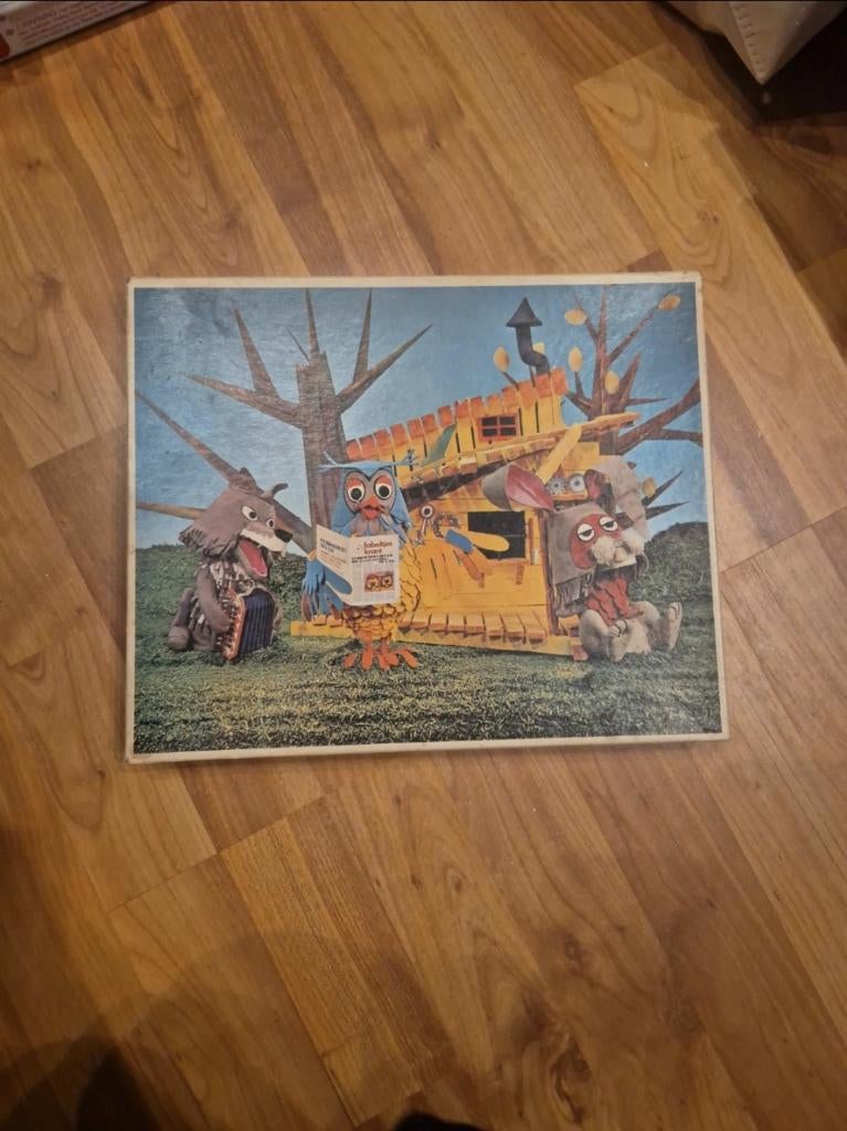 Vintage fabeltjeskrant puzzel, Ophalen of Verzenden, Meer dan 50 stukjes, Zo goed als nieuw, 6 jaar of ouder