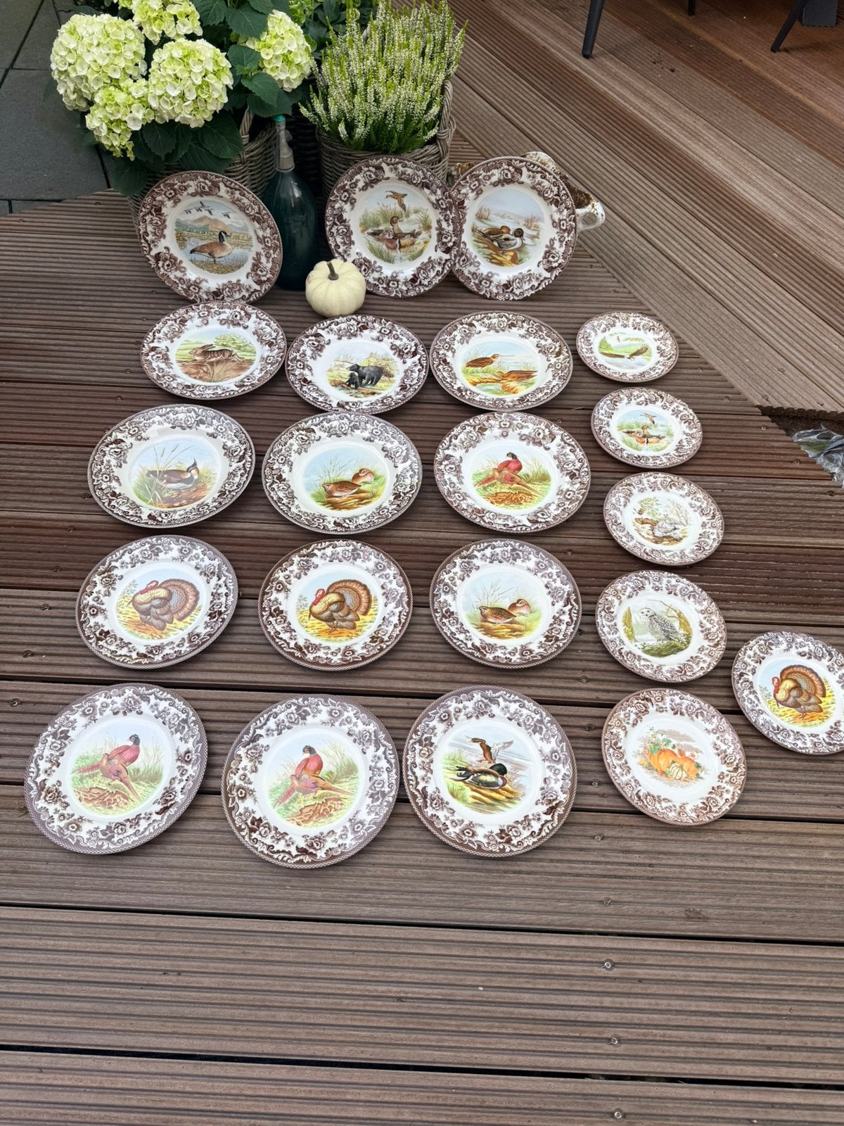 Spode Woodland 21 dl 6 pers jachtservies new made in England, Huis en Inrichting, Ophalen, Klassiek, Nieuw, Bord(en)