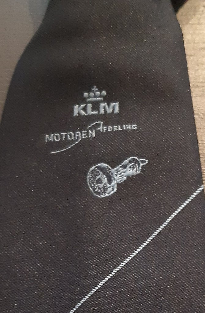 KLM Motoren Afdeling stropdas Luchtvaart Maatschappij, Ophalen of Verzenden, Nieuw, Gebruiksvoorwerp