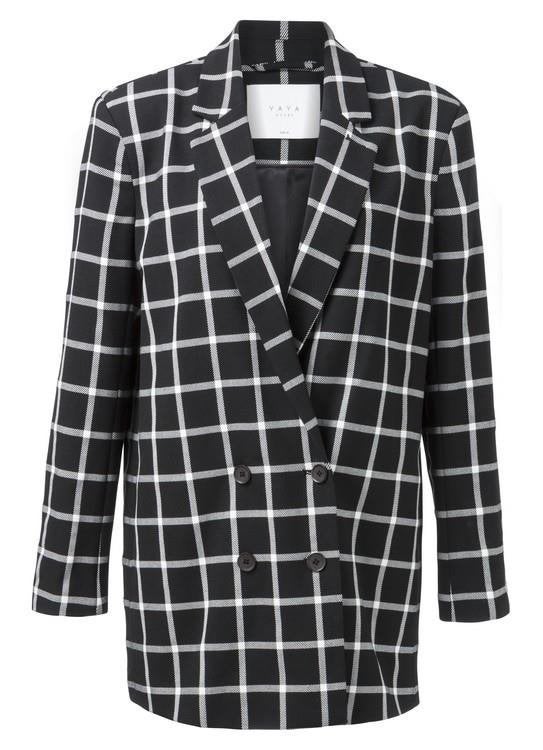 YAYA boyfriend blazer geruit - maat 36, Meerkleurig, Ophalen of Verzenden, Zo goed als nieuw, Yaya