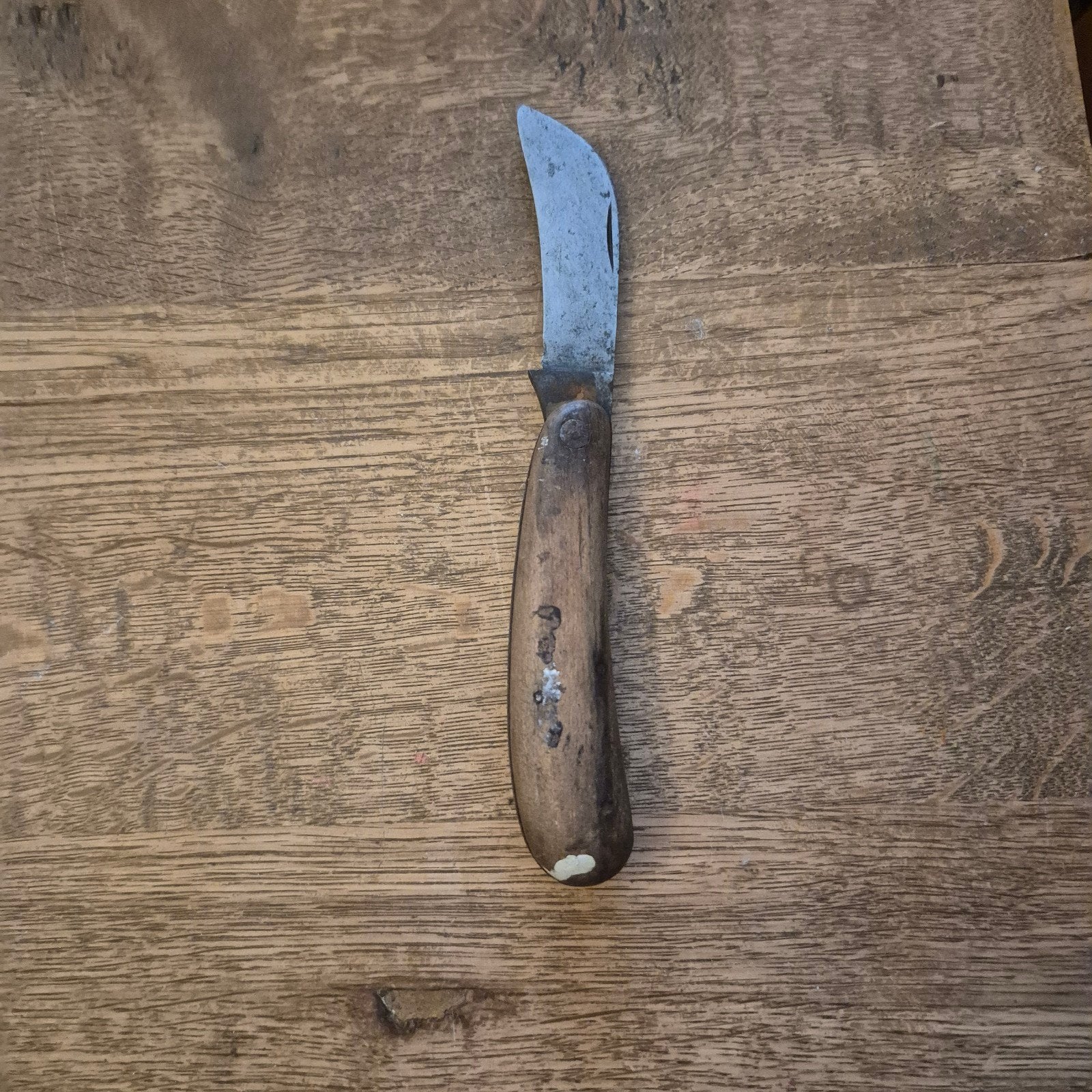 Oud zakmes met houten handvat, Antiek en Kunst, Ophalen of Verzenden