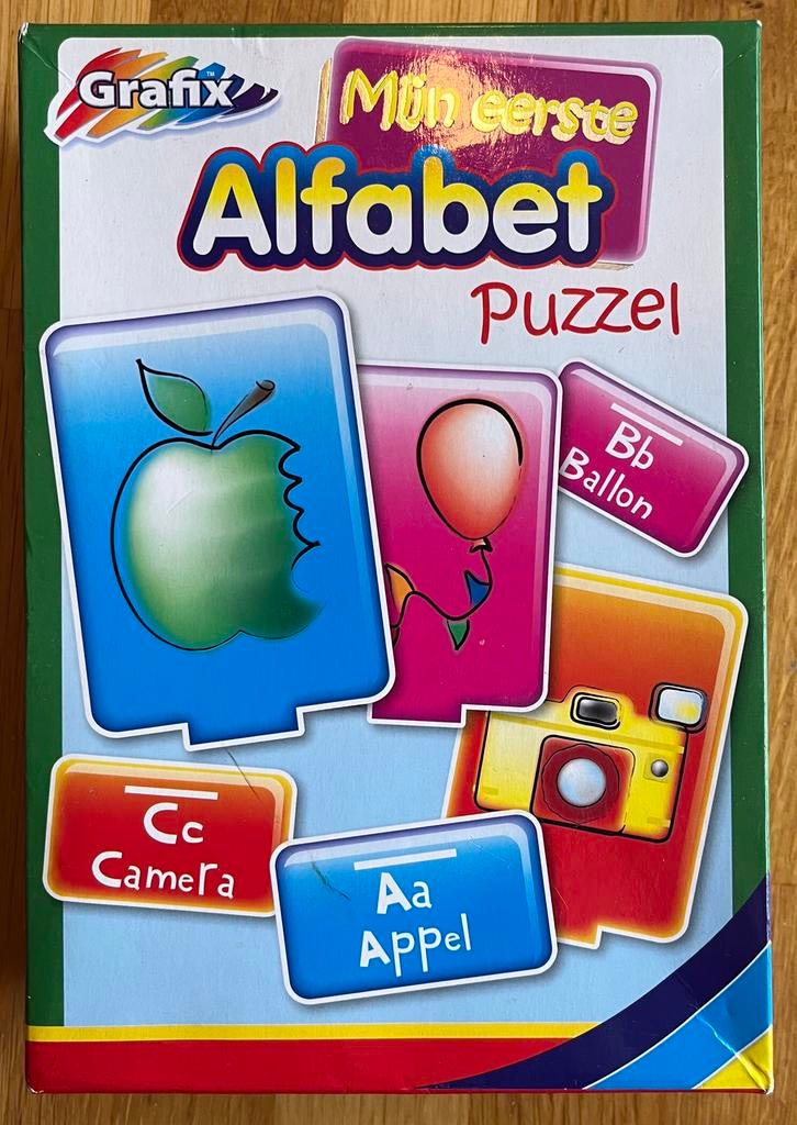 Mijn eerste alfabet puzzel van Grafix 52 delig 3D puzzel, Ophalen of Verzenden, Zo goed als nieuw