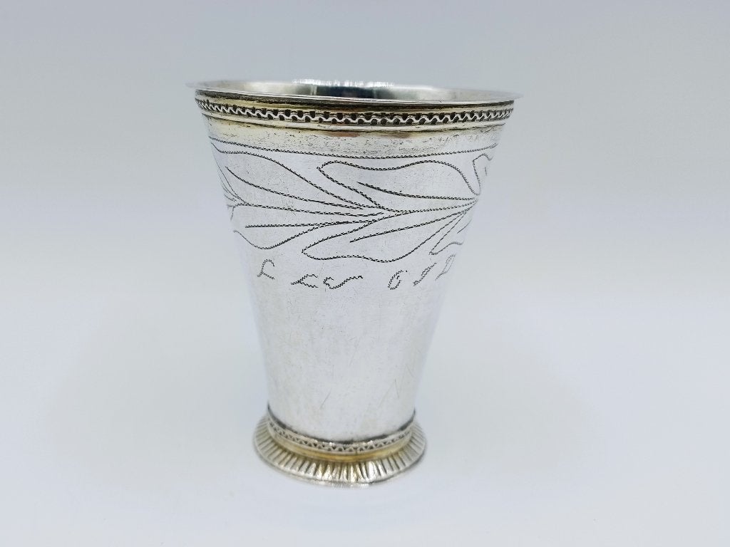 Zilveren huwelijksbeker, G. Henning, Stockholm, Zweden, 1756, Verzenden, Zilver