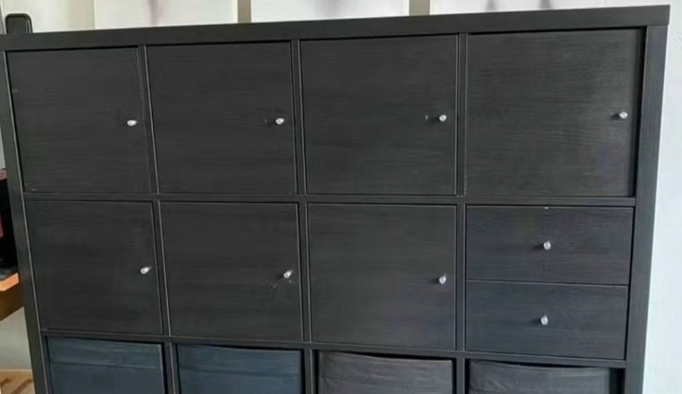 9x DEUREN inc. Inzetten Kallax Ikea zwart, Ophalen, Zo goed als nieuw