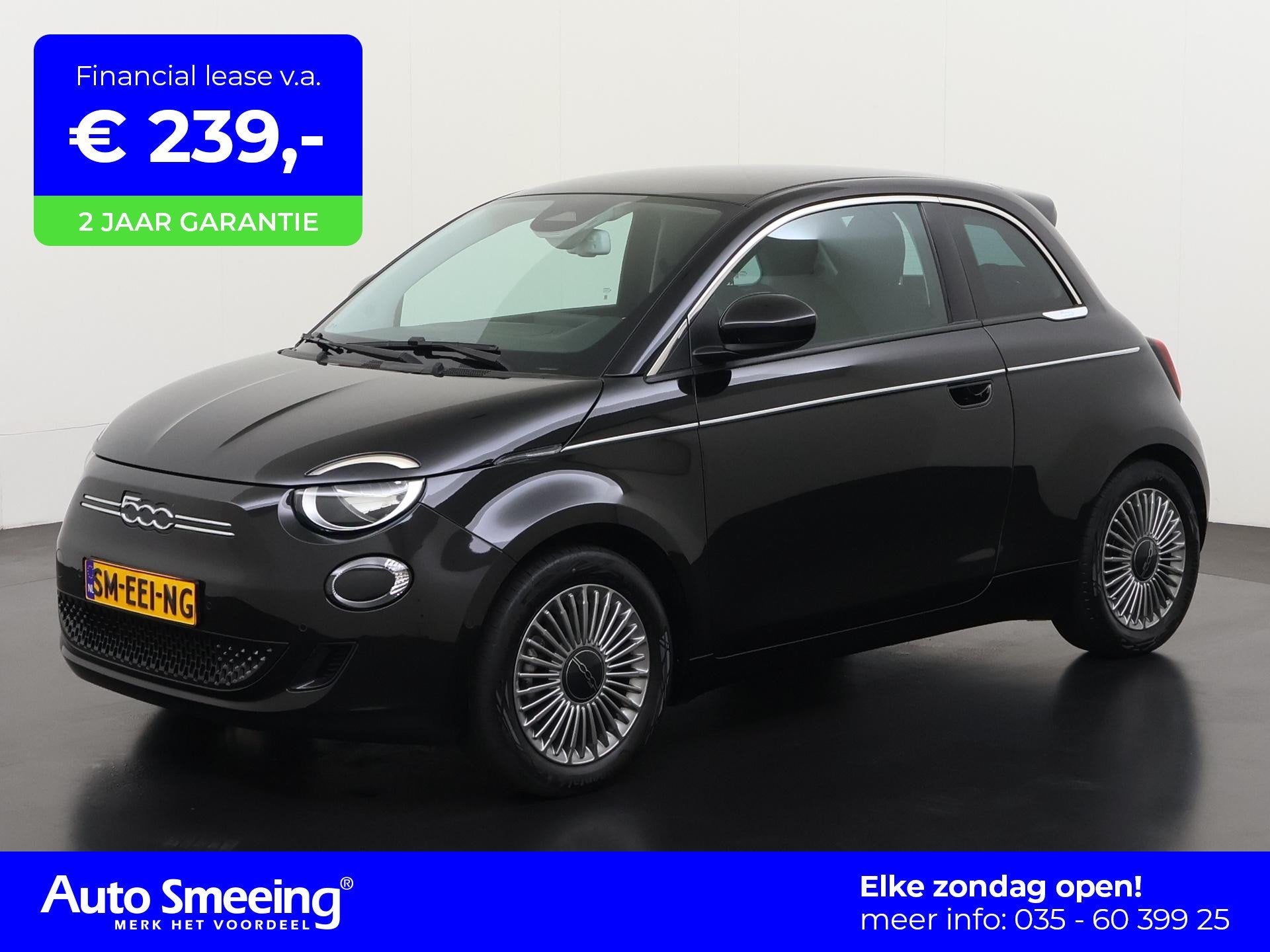 Fiat 500e Icon 42 kWh | SOH 97% | 360 Camera | Apple Carplay, Auto's, Stof, Gebruikt, 118 pk, 4 stoelen