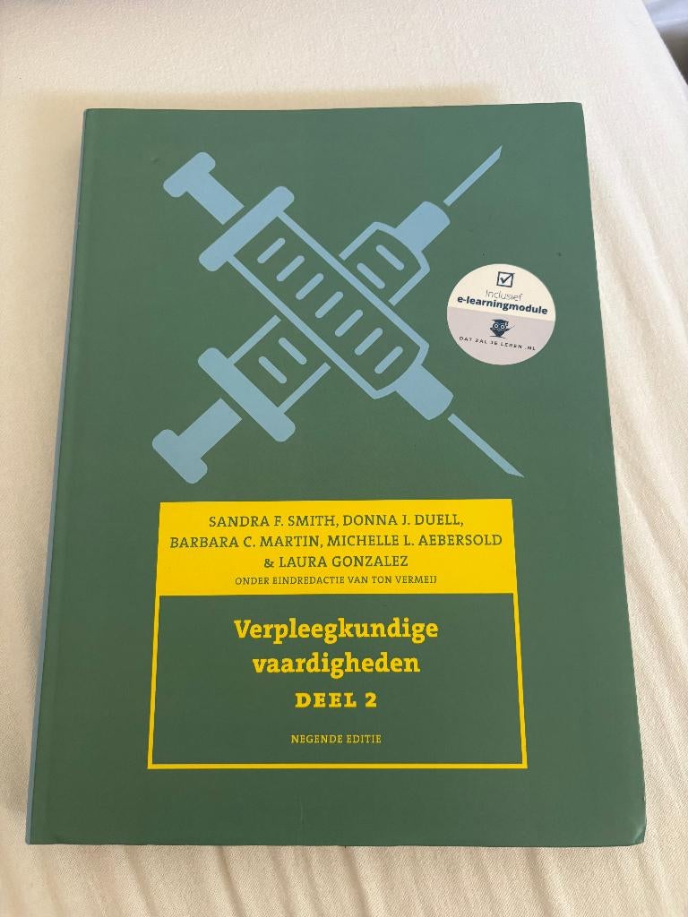 Verpleegkundige vaardigheden deel 2 boek, Boeken, Ophalen of Verzenden, Beta, Zo goed als nieuw, HBO
