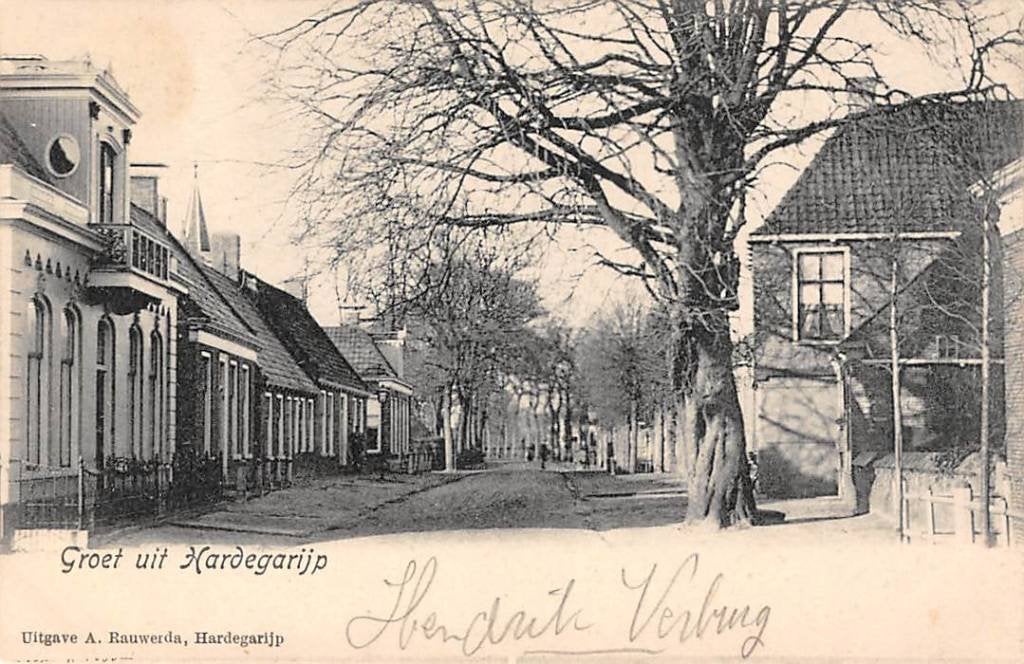 Groet uit Hardegarijp 1900 Tietjerksteradeel Friesland, Verzenden, Voor 1920, Gelopen, Friesland