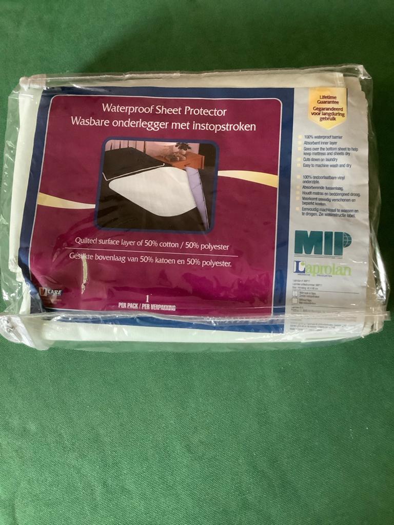 Waterproof onderlegger met instopstroken - Nieuw, Ophalen, Jongetje of Meisje, Nieuw, Wit
