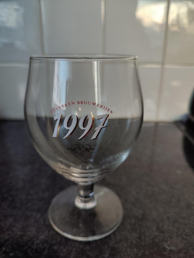 Heineken 1997 bierglas, Ophalen of Verzenden, Gebruikt, Glas of Glazen, Heineken