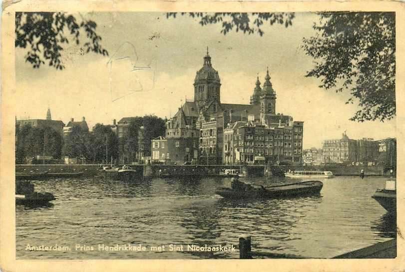 377-034-011 Amsterdam Prins Hendrikkade met Sint Nic, Verzenden, Voor 1920, Noord-Holland