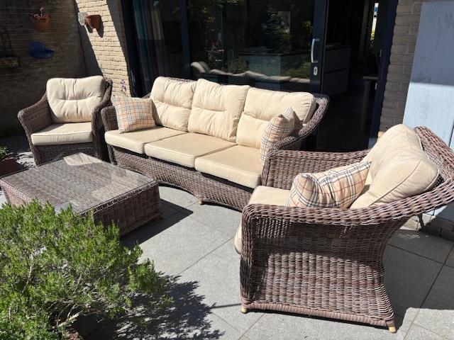 luxe tuinset, Ophalen, 5 zitplaatsen, Kunststof, Gebruikt