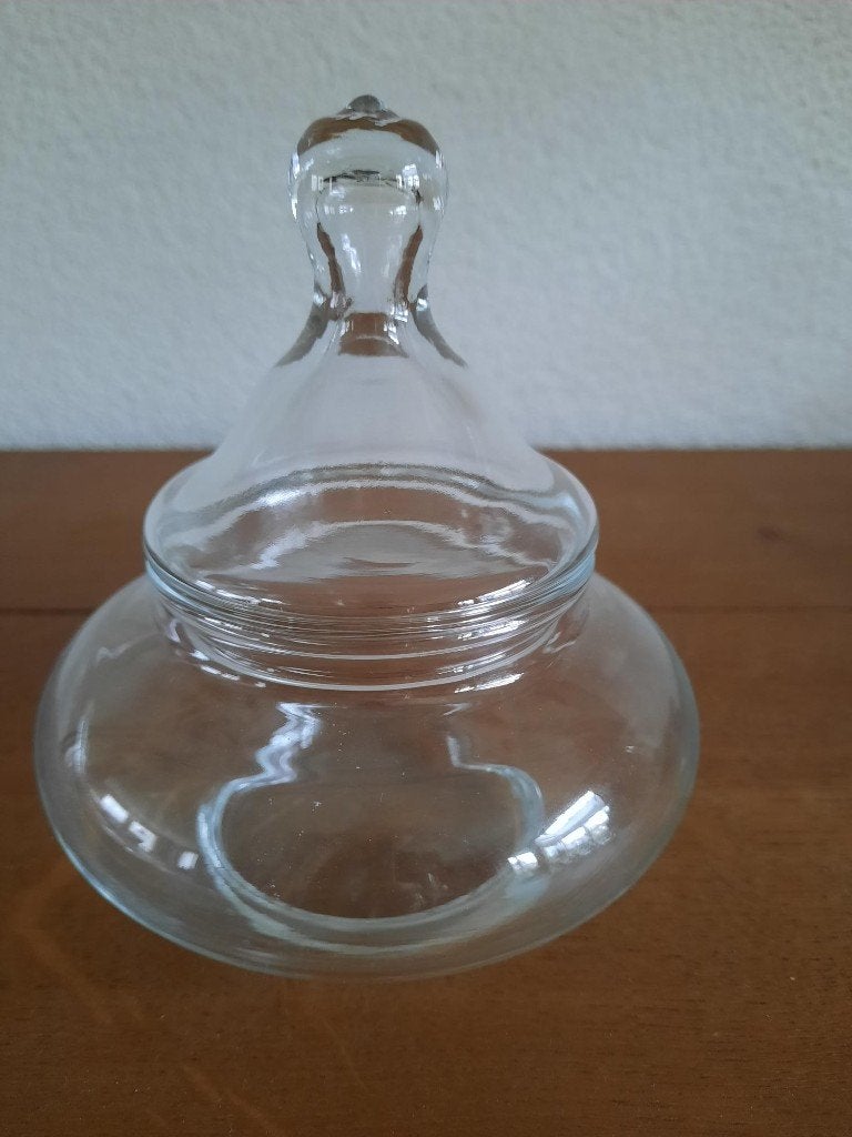 Glazen Apothekerspot of  Bonbonniere Maten : 13x12 cm, Antiek en Kunst, Antiek | Glas en Kristal, Ophalen of Verzenden