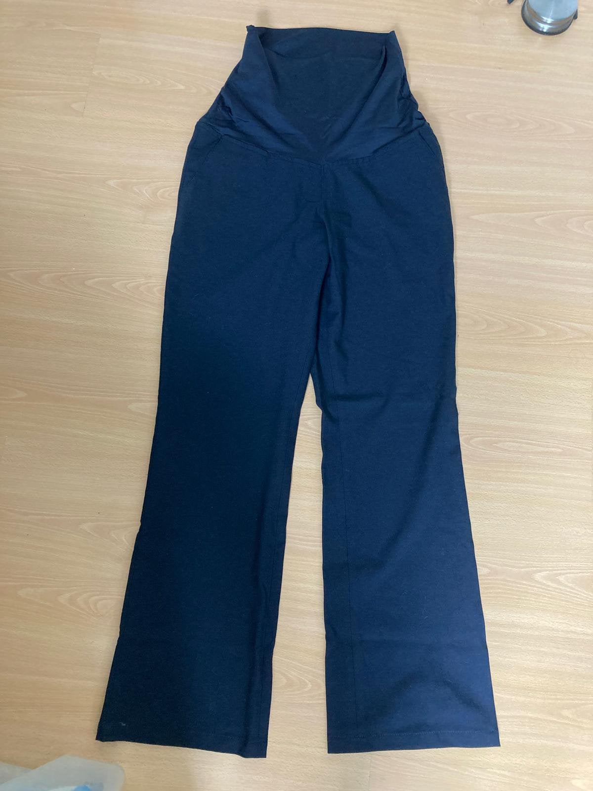 Mooie donkerblauwe zwangerschaps-pantalon maat 38, Kleding | Dames, Blauw, Zo goed als nieuw, Broek of Spijkerbroek, Ophalen