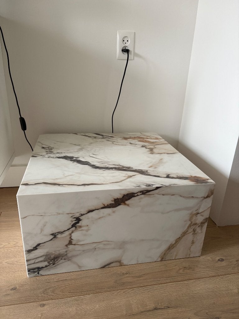 Keramische bijzettafel, Huis en Inrichting, Tafels | Bijzettafels, Ophalen, Minder dan 45 cm, Vierkant, 55 tot 75 cm