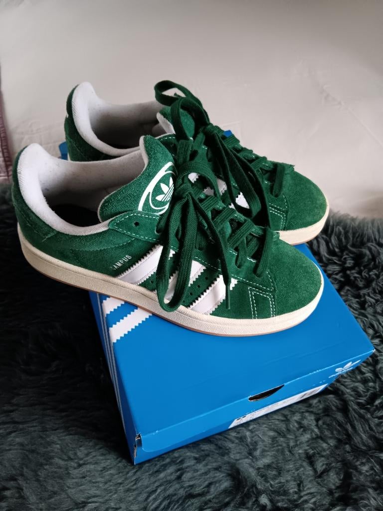 Adidas Campus 00s Donkergroen - Maat 38 2/3, Ophalen of Verzenden, Zo goed als nieuw, Groen, Sneakers of Gympen