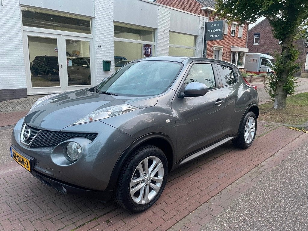 Nissan Juke 1.6 Acenta / Climate C / Cruise C / zeer mooi, Auto's, Voorwielaandrijving, Stof, Zwart, 4 cilinders