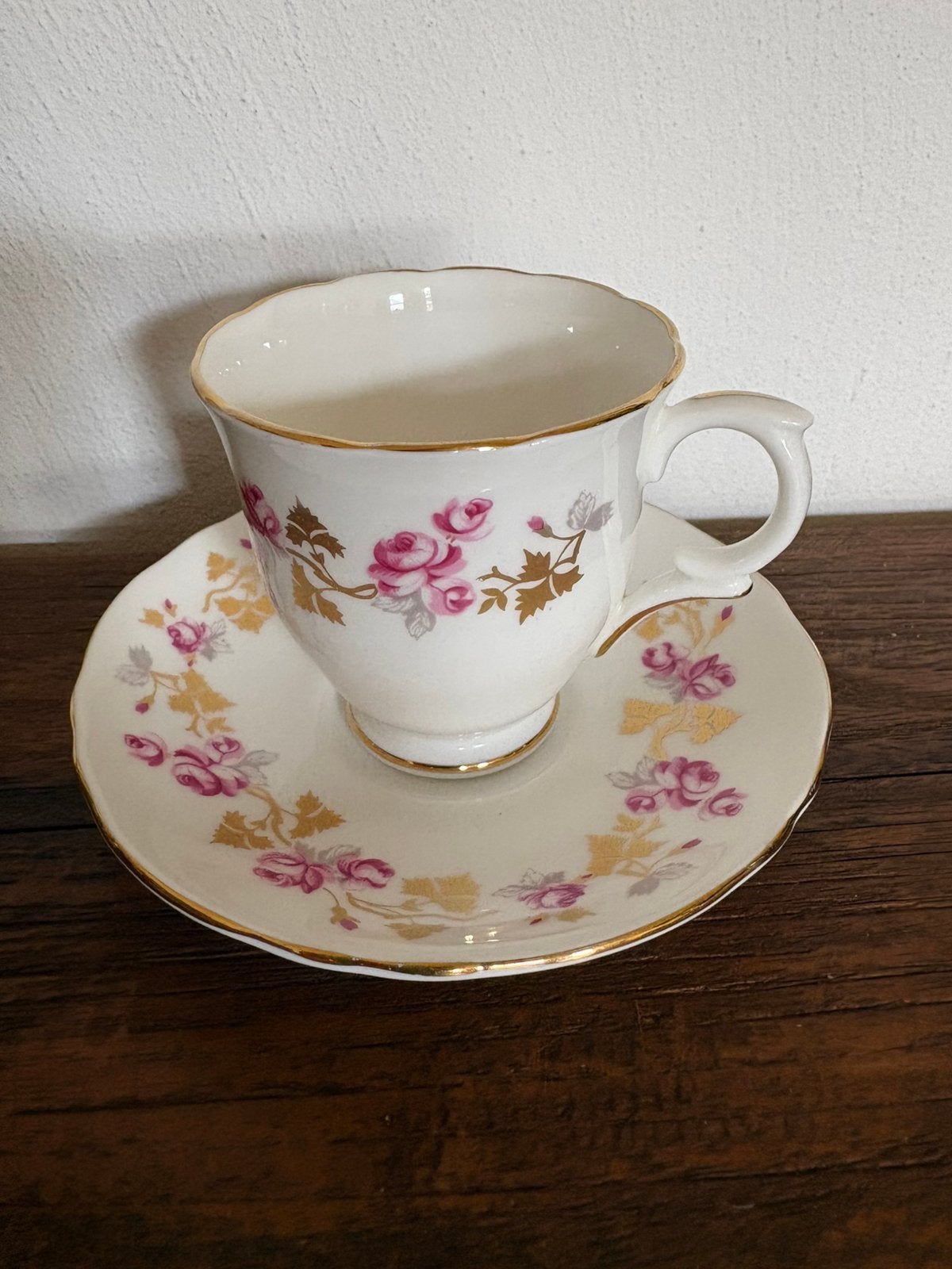Crown Staffordshire Kop en Schotel –  jaren ‘20, Ophalen of Verzenden, Zo goed als nieuw, Porselein, Kop en/of schotel