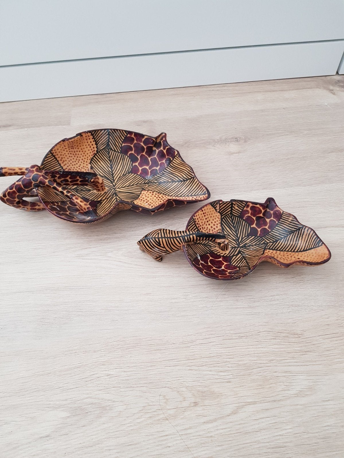 2 leuke houten schalen, Ophalen of Verzenden, Zo goed als nieuw, Overige vormen, Hout