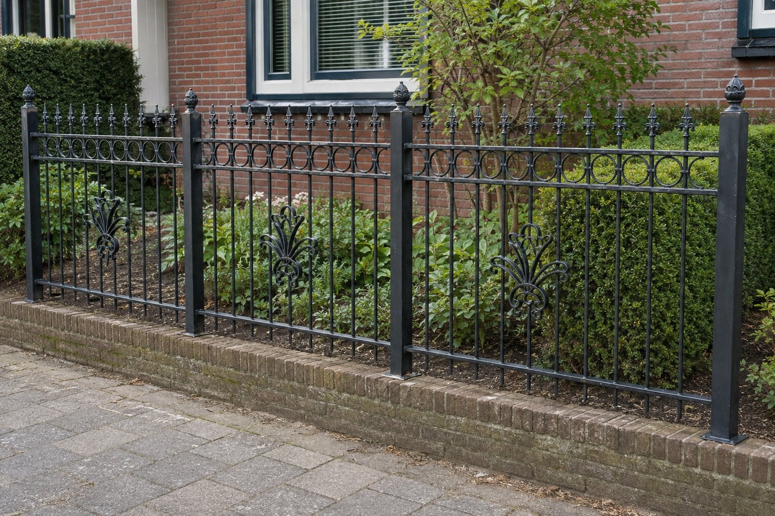 Sierhekwerk gietijzer 11,5 meter + poort, Tuin en Terras, Tuinhekken en Hekwerk, Ophalen, Zo goed als nieuw, IJzer, Sierhekwerk