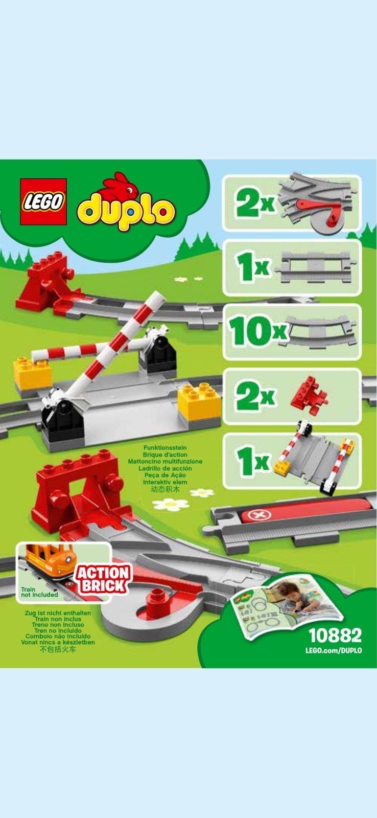 Lego Duplo Treinset 10882 - Spoorwegovergang en Wissels, Ophalen, Gebruikt, Overige thema's, Compleet