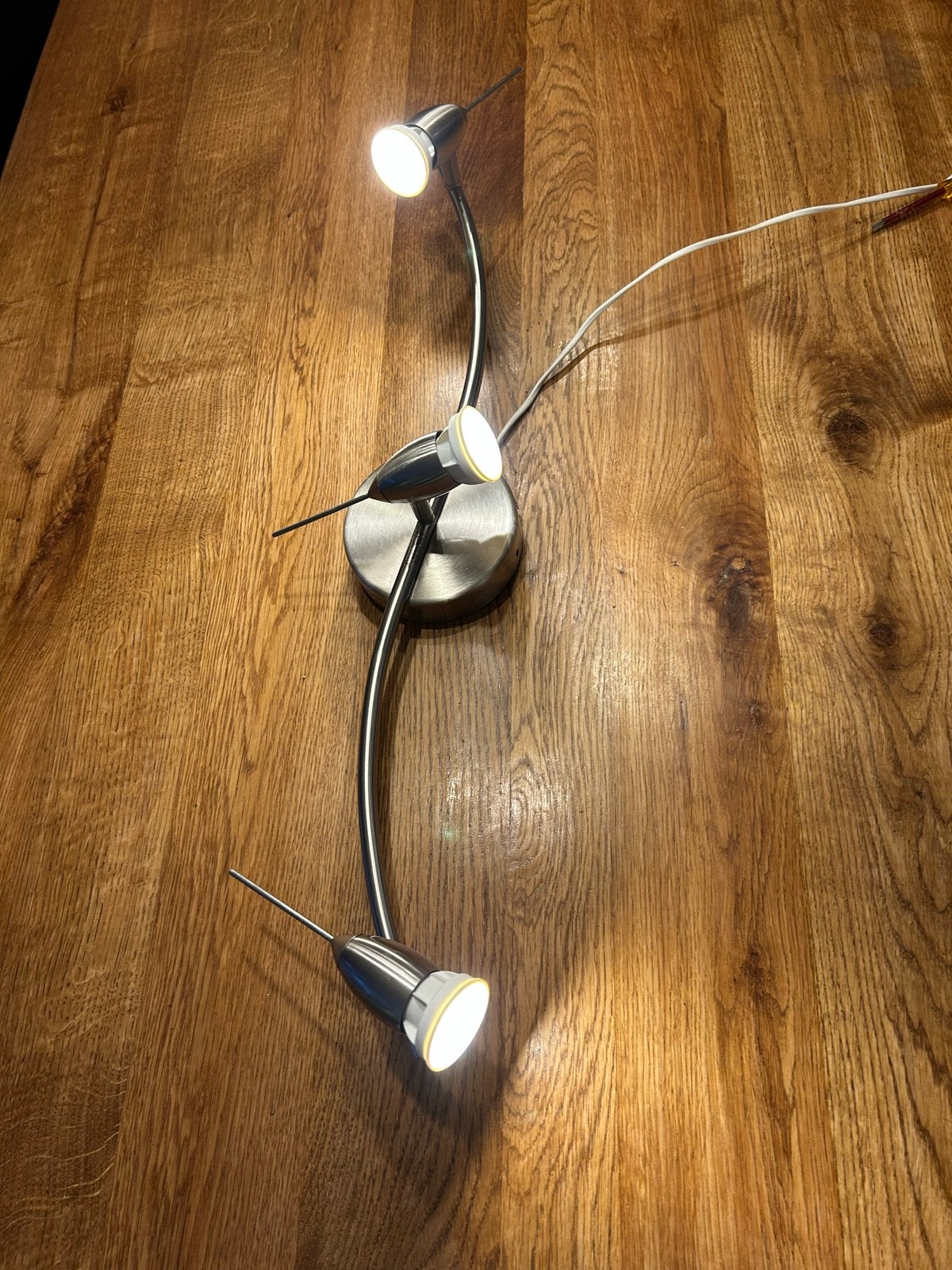 IKEA Husinge Plafondspot/Wandspot - 3-lichts, Metaal, Ophalen, GU10, Zo goed als nieuw, LED