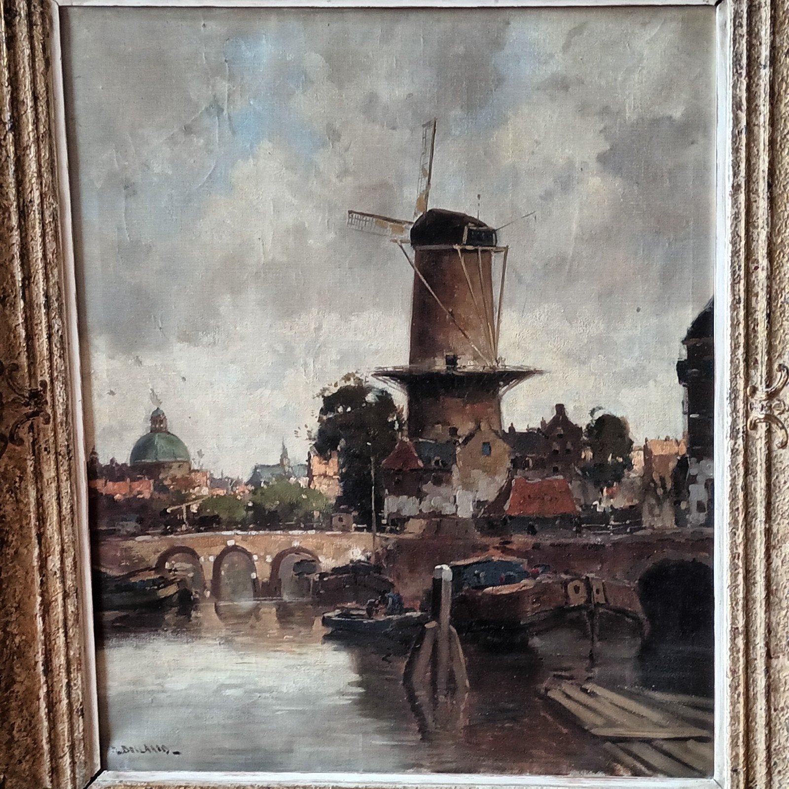 Henk Bellaard (1896-1975), stadsgezicht Amsterdam, Ophalen of Verzenden