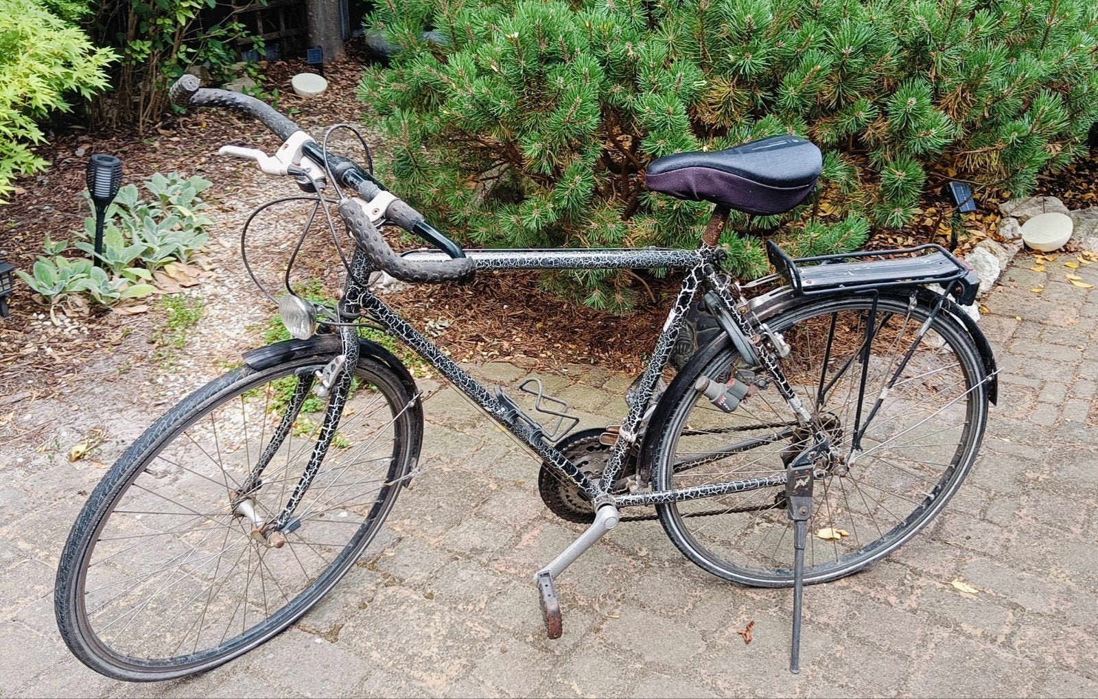 Citybike heren fiets met 21 versnellingen en bagagedrager, Fietsen en Brommers, 28 inch, Gebruikt, Velgrem, Meer dan 20 versnellingen