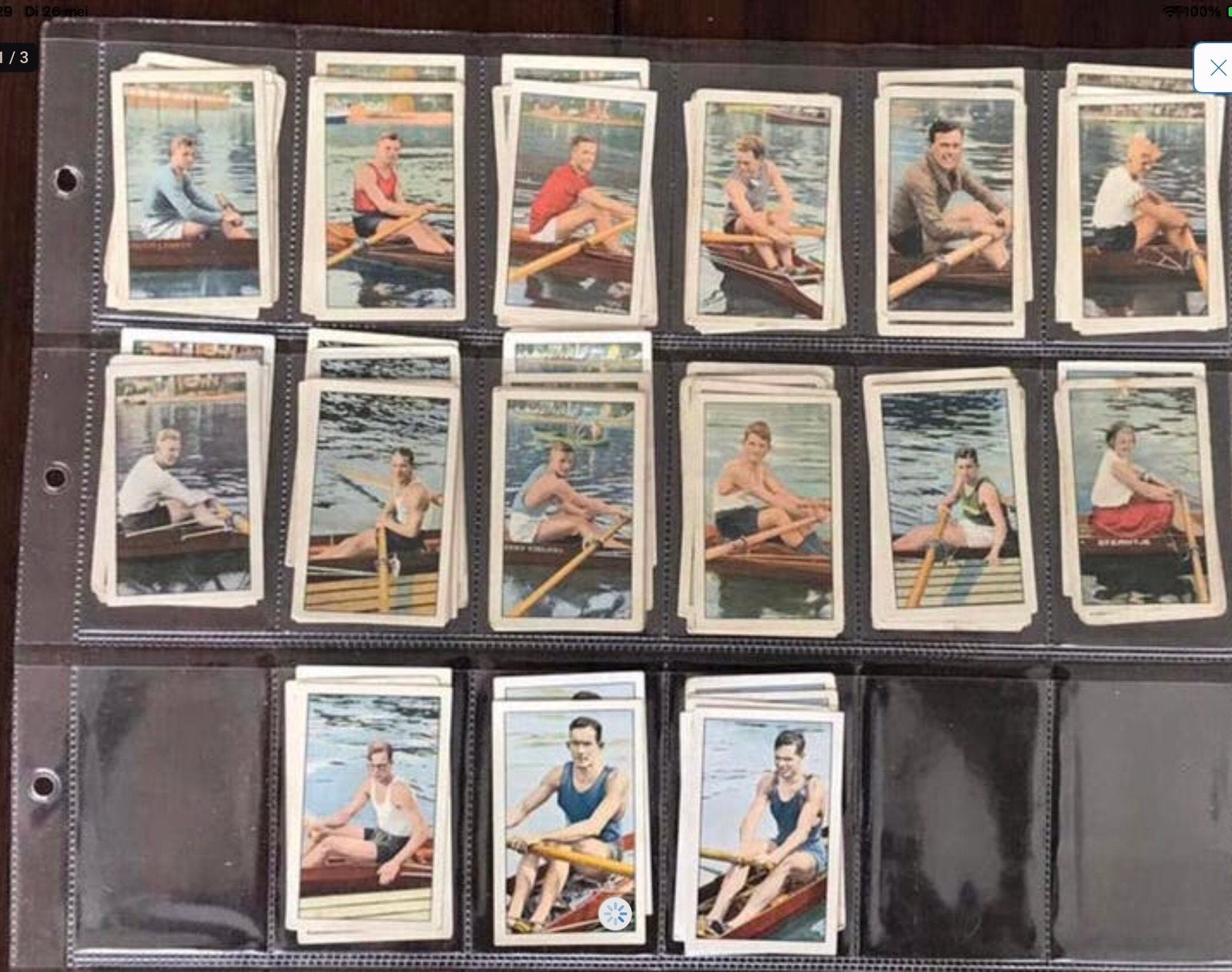 15 Oude Plaatjes van Roeiers Jaren 30, Verzamelen, Ophalen of Verzenden, Zo goed als nieuw, Poster, Plaatje of Sticker