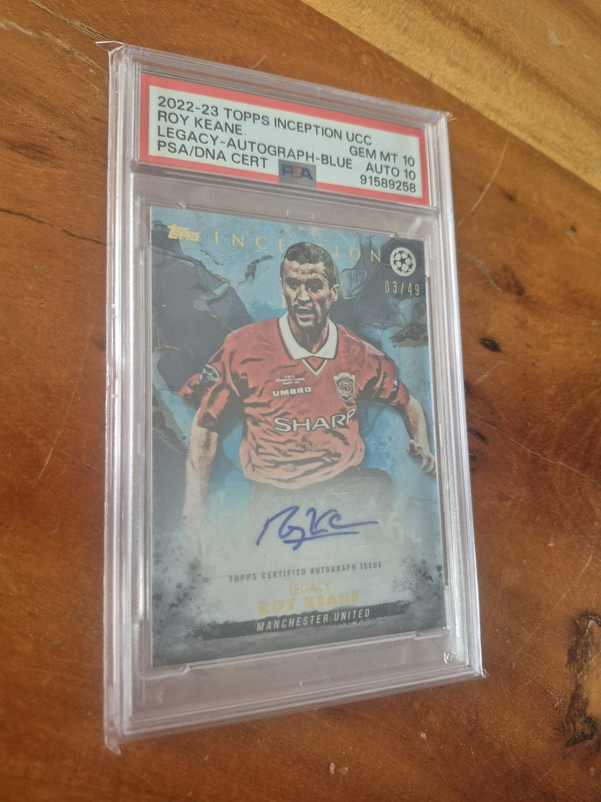 Roy Keane Topps Inception /49 PSA10, Hobby en Vrije tijd, Stickers en Plaatjes, Ophalen, Zo goed als nieuw, Plaatje