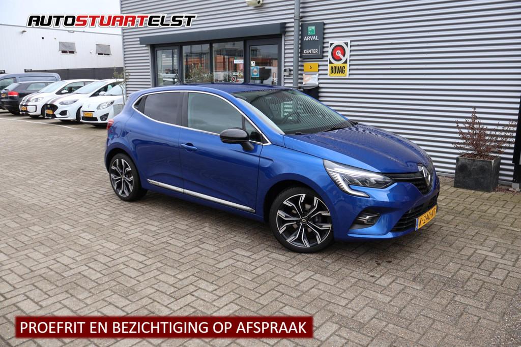 Renault Clio 1.0 TCe Intens 1e Eigenaar | NAP | BTW | Volled, Voorwielaandrijving, Gebruikt, Blauw, Leder en Stof