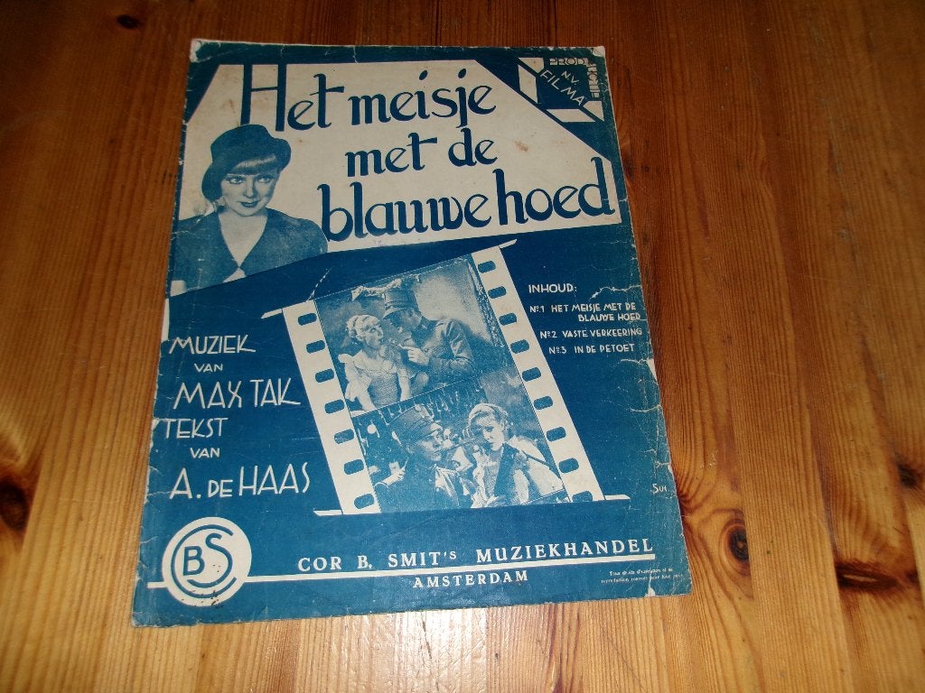 Het meisje met den blauwen hoed - max tak, Piano, Gebruikt, Ophalen of Verzenden, Artiest of Componist