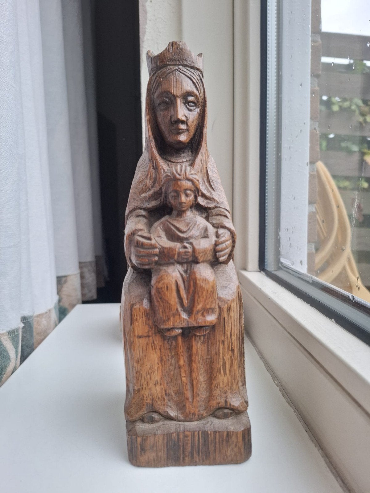 antiek houten Maria beeld, Ophalen of Verzenden, Hout, Beeld