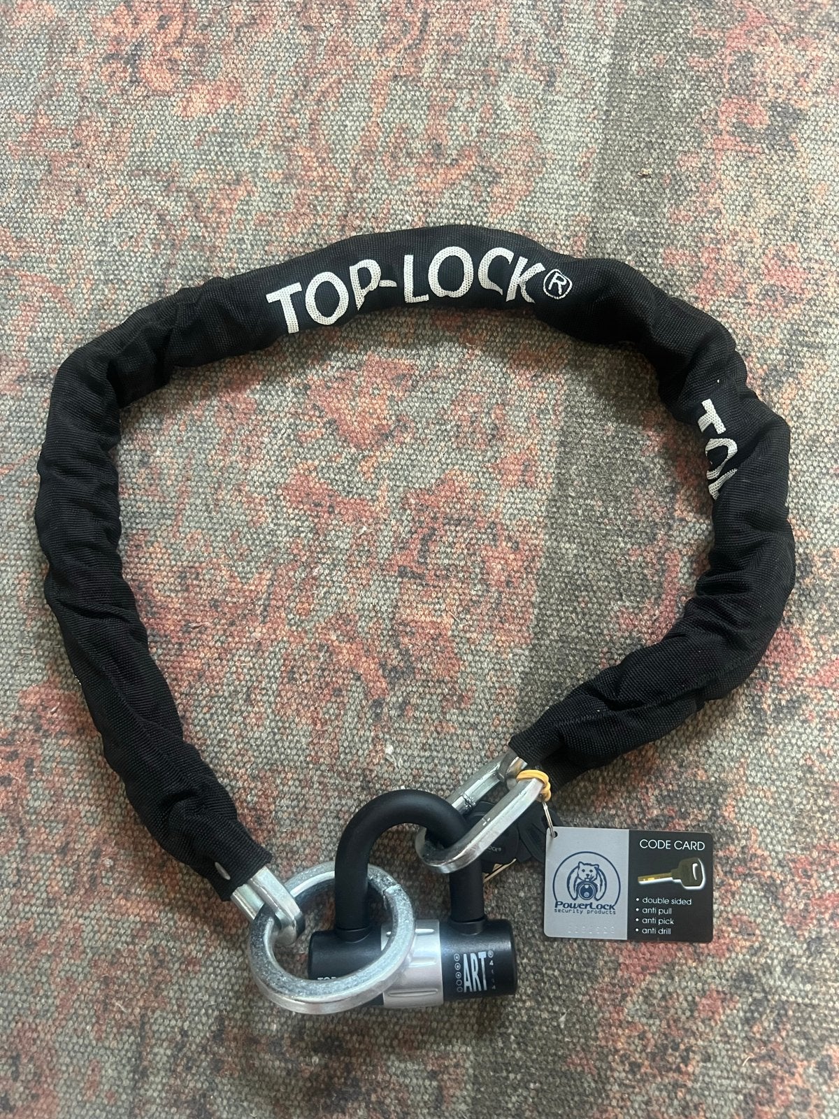 Nieuw ART 4 Top-Lock kettingslot met pasje, Ophalen of Verzenden, Nieuw, Kettingslot