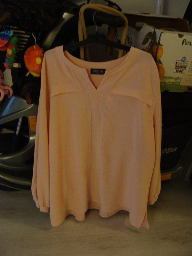 Te koop rose tuniek met lange mouwen merk vetistyle maat XL, Vetistyle, Blouse of Tuniek, Nieuw, Ophalen of Verzenden