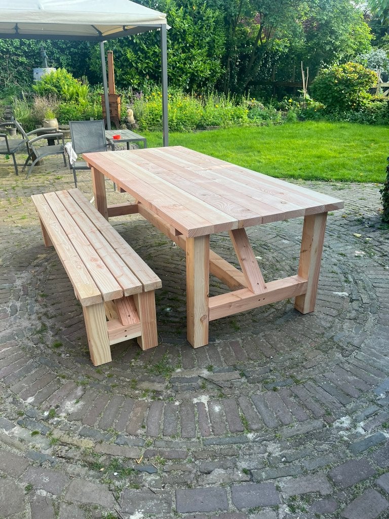 nieuwe douglas tuintafels - thuisbezorgd, Ophalen of Verzenden, Nieuw, Rechthoekig, Hout