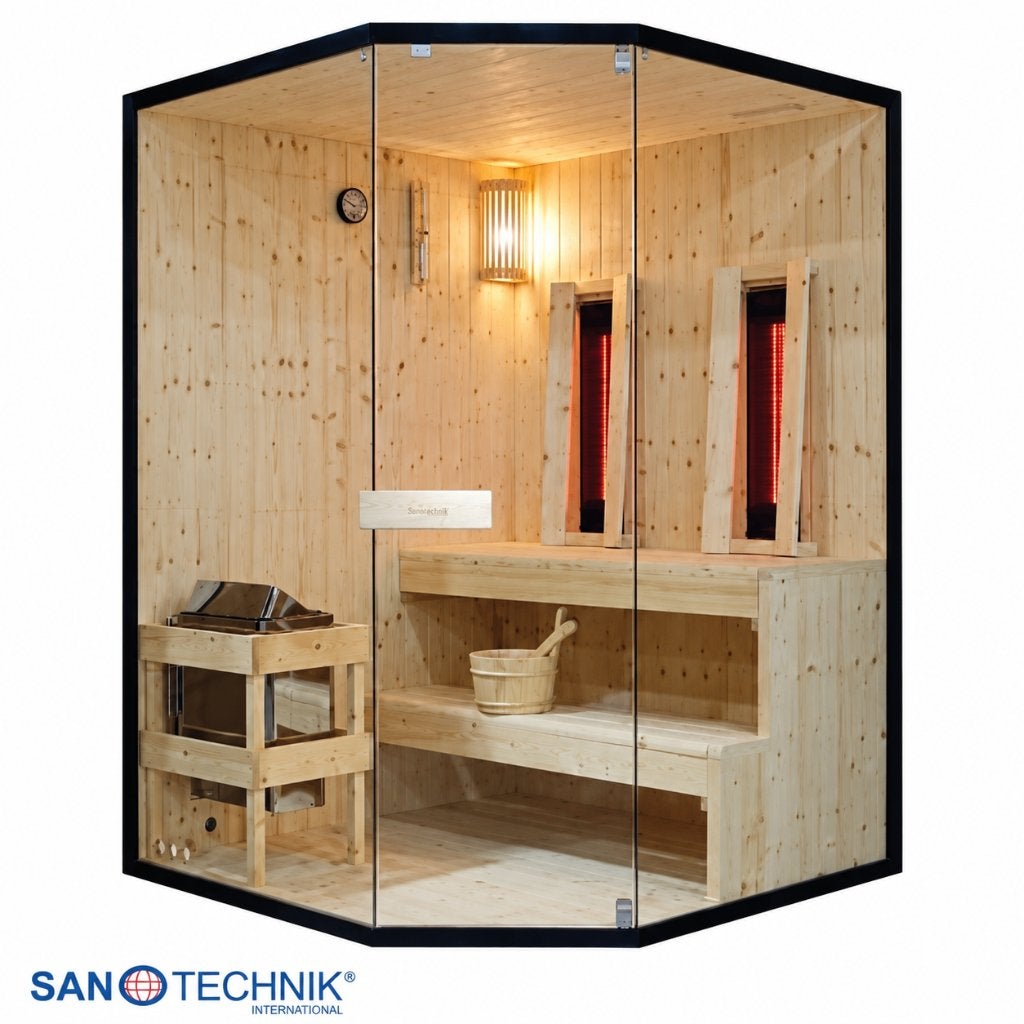 Combi Sauna kopen? Infrarood + Opgiet - Nieuw va € 1895,-, Ophalen of Verzenden, Nieuw, Fins of Traditioneel, Complete sauna