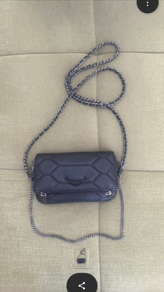 Zadig & Voltaire Rock Nano XL Mat Scale, Sieraden, Tassen en Uiterlijk, Tassen | Damestassen, Ophalen of Verzenden, Gebruikt, Zwart