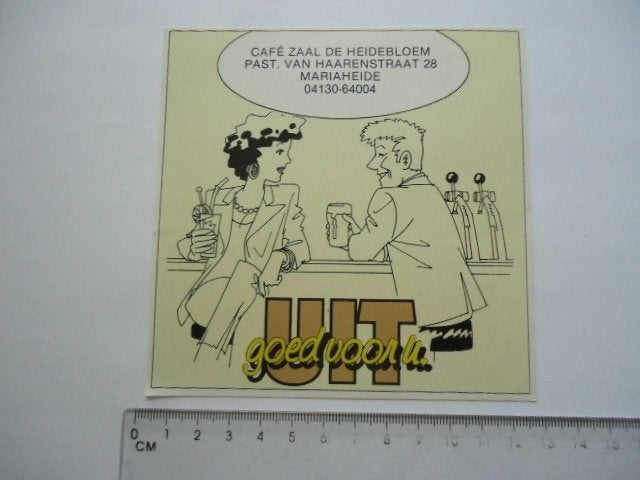 sticker oud Mariaheide HEIDEBLOEM strip martin lodewijk, Verzenden, Zo goed als nieuw, Bedrijf of Vereniging