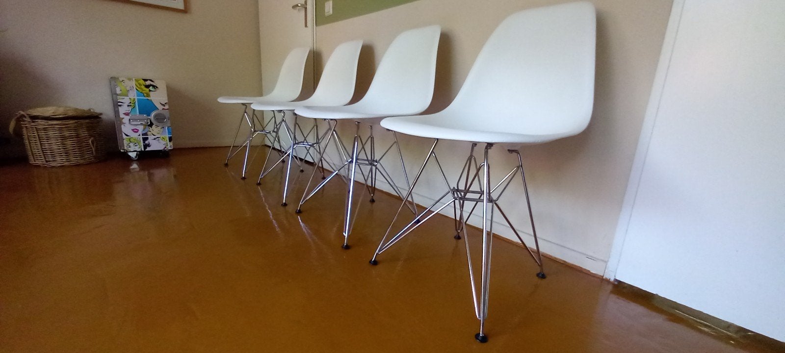 Vitra Eames DSR, Gebruikt, Mid Century Modern Design, Wit, Ophalen of Verzenden