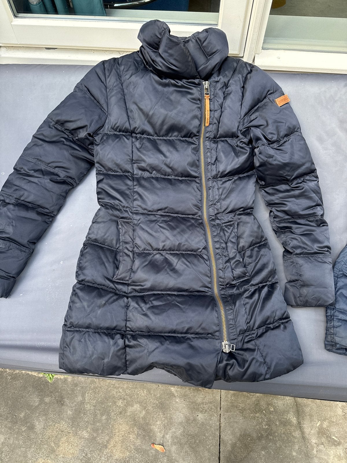 Moscow winterjas dames maat S - Super warm en gebruikt, Ophalen, Gedragen, Maat 36 (S), Blauw
