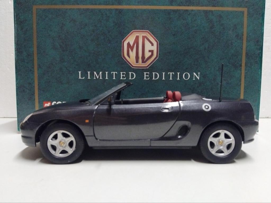 MG F Roadster donkergrijs Corgi Limited Edi. metal 1:18 KRD, Ophalen of Verzenden, Zo goed als nieuw, Auto, Overige merken