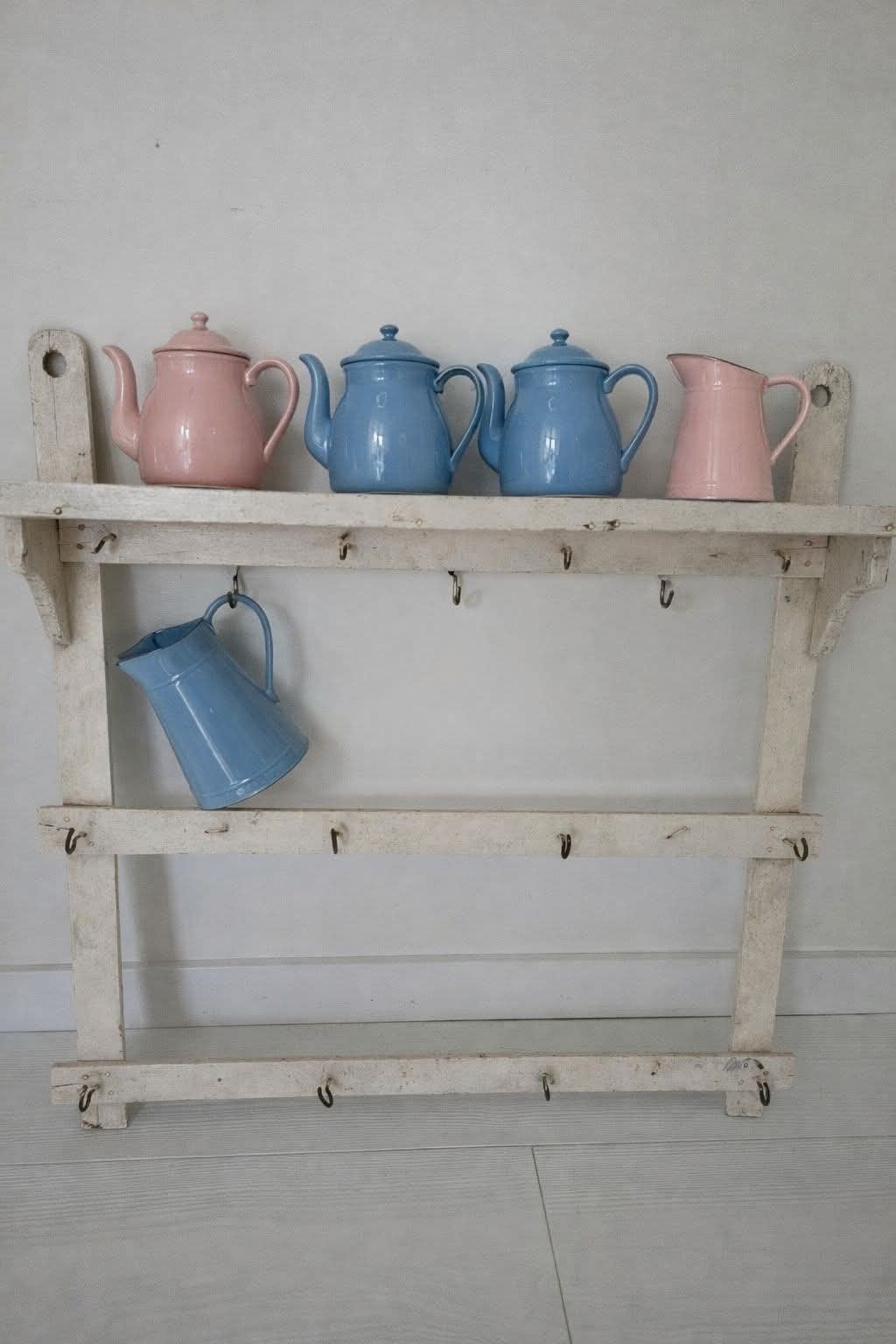 Frans wit houten rek met haken, Antiek en Kunst, Ophalen