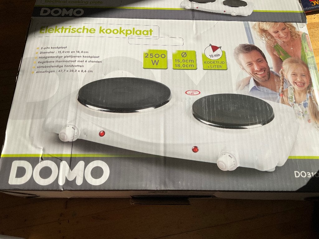 Electrische kookplaat van Domo, Nieuw, 3 kookzones of minder, Ophalen of Verzenden, Vrijstaand