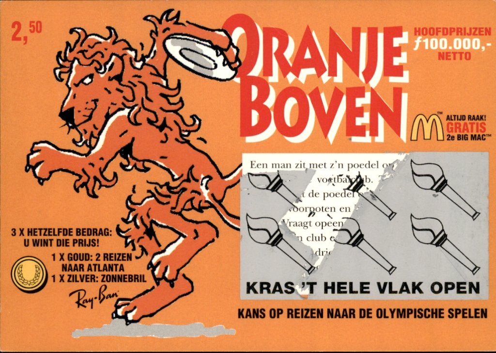 voetbal - oranje boven, Verzenden, 1980 tot heden, Ongelopen, Sport en Spel
