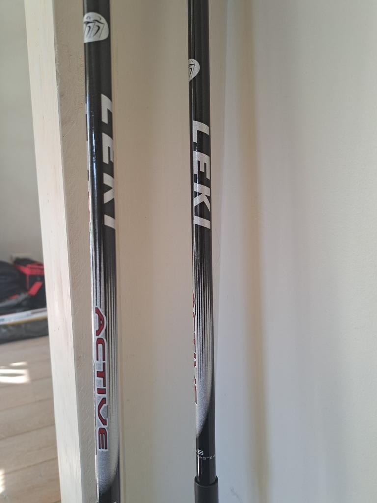 Leki Active Nordic Walking stokken, Alu Carbon, 135cm, ZGAN!, Ophalen, Zo goed als nieuw, Wandelstok