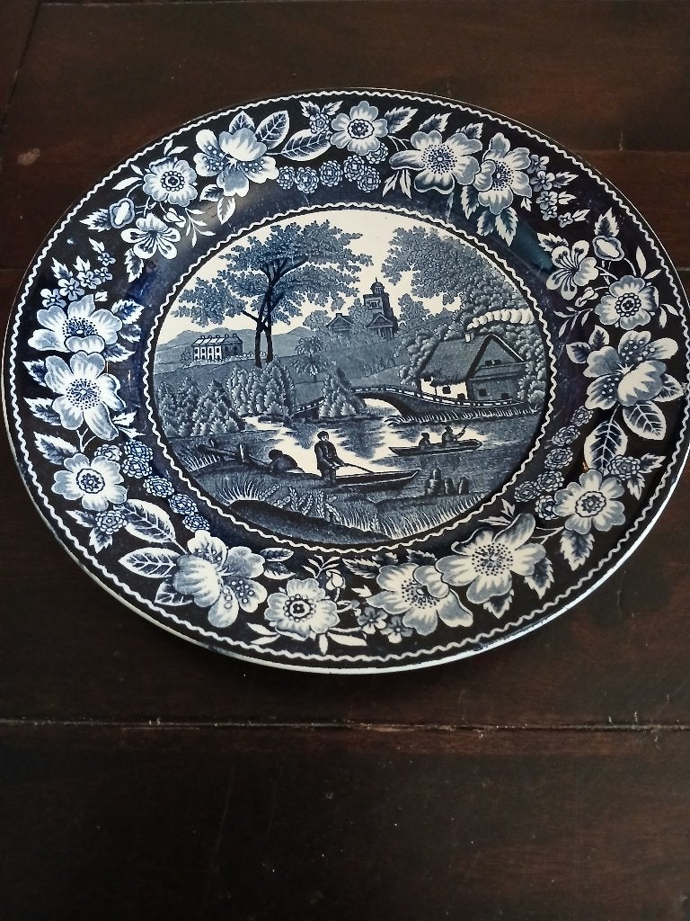 Blauw wandbord Wilderose,Maastricht, Antiek en Kunst, Ophalen of Verzenden