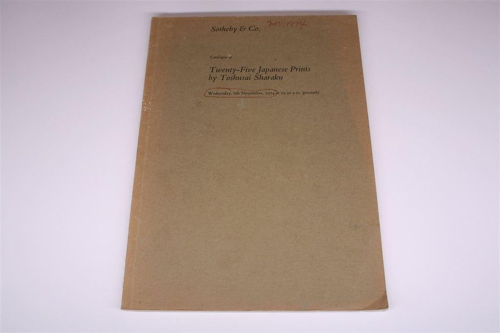 Veilingcatalogus Sotheby's — Sharaku Prenten Japans [1974], Boeken, Ophalen of Verzenden, Gelezen